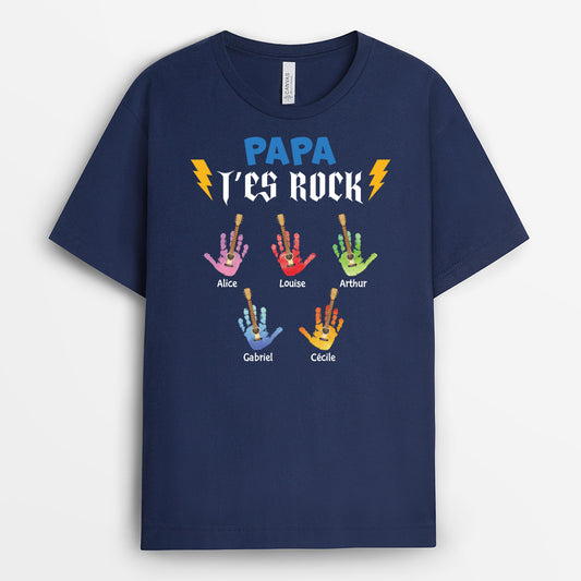 4534AFR2 t shirt personnalise papa t_es rock 4534atqmb