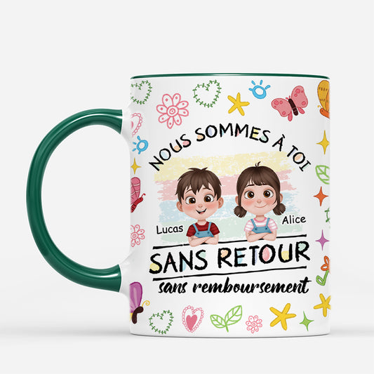 4545MFR2 mug personnalise maman aucun retour ni remboursement dessin colore 4545mkt0a