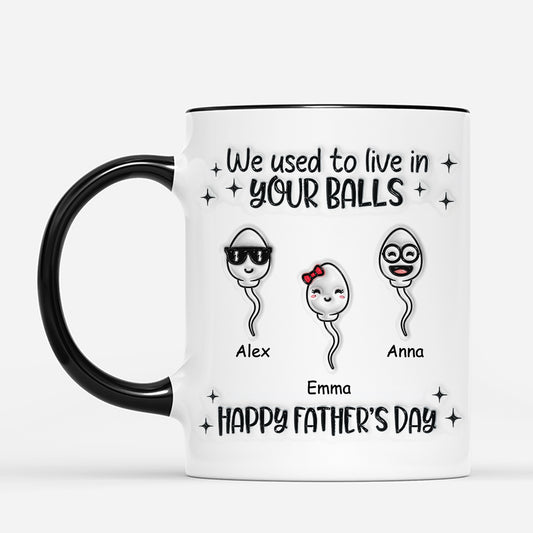4551MFR2 effet dimpression 3d mug papa personnalise humour joyeuse fete des peres 4551m