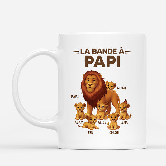 4554MFR1 mug personnalise la bande a papy lion design cartoon 4554m6l8b
