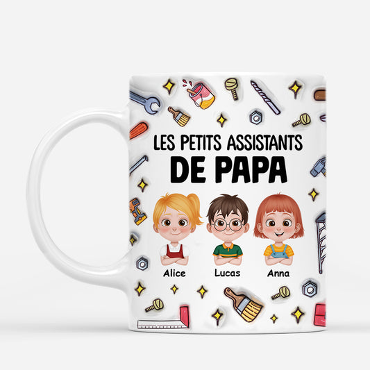4569MFR1 mug personnalise pour papa les petits assistants 4569mtynb