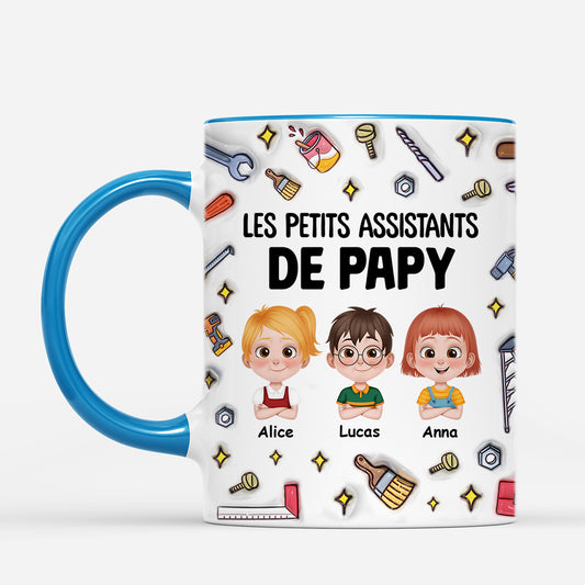 4569MFR2 mug personnalise pour papa les petits assistants 4569mtynb