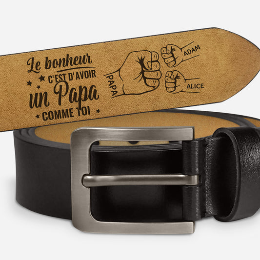 4580JFR1 ceinture personnalisee pour papa le bonheur 4580jkmmb