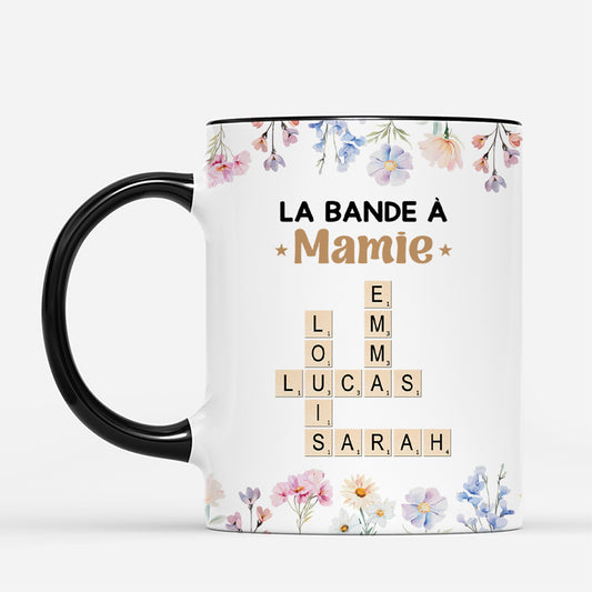 4584MFR2 mug personnalise la bande a maman mots croises et fleurs 4584m3t5a