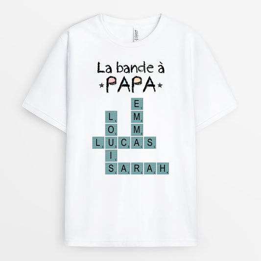 4587AFR1 t shirt personnalise la bande a papa version mots croises 4587akk5b