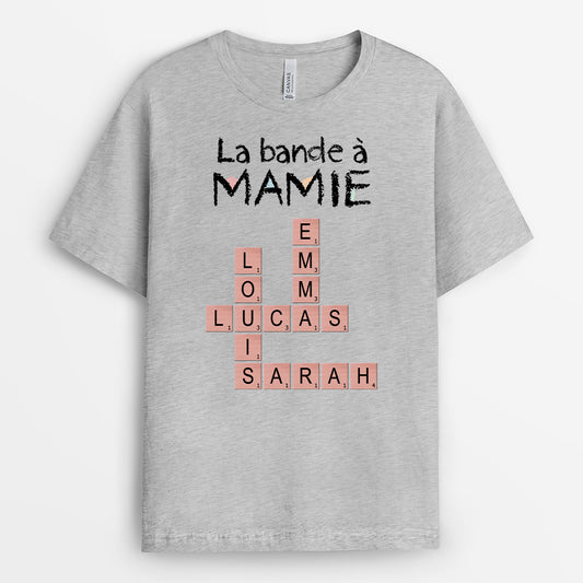 4587AFR2 t shirt personnalise la bande a papa version mots croises 4587akk5b