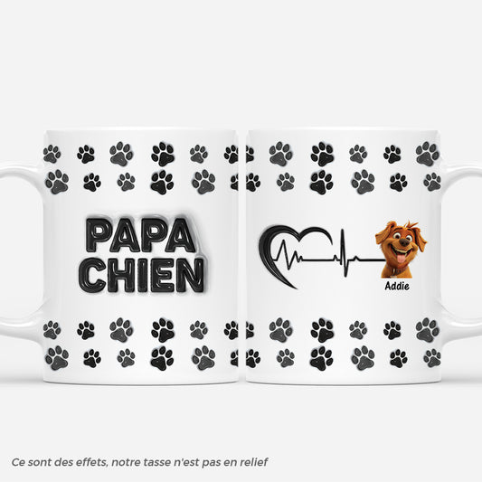 4598MFR1 effet dimpression 3d mug personnalise papa chien coeur version noir 4598m5q5c