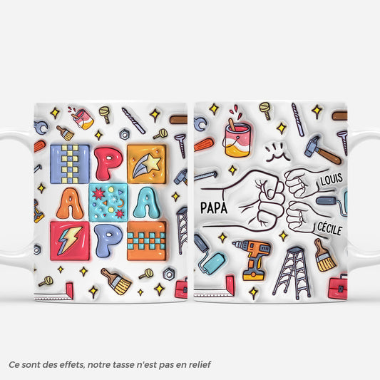 4605MFR1 effet dimpression 3d mug personnalise papa bricoleur design patchwork 4605m565b_e98ce434 1813 4276 a9c6 ceacc258ca7a