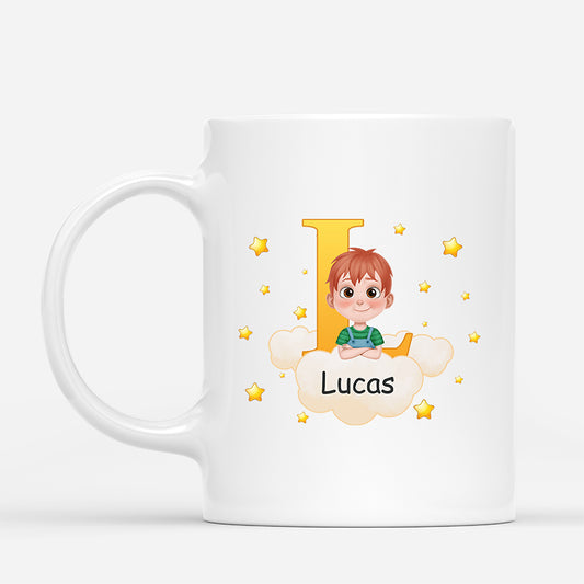 4606MFR1 mug personnalise pour enfant linitiale de son prenom dans le ciel 4606mkv0k