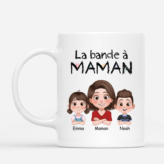 4607MFR1 mug personnalise la bande a maman design cartoon version crayon 4607m3q0a