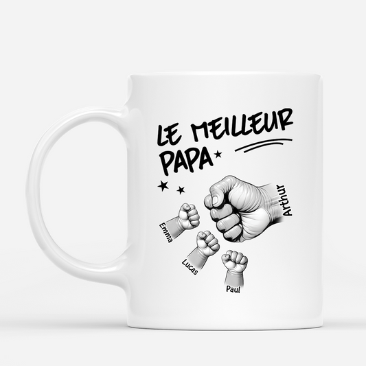 4609MFR1 mug personnalise meilleur papa poings 4609m
