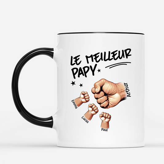 4609MFR2 mug personnalise meilleur papa poings 4609m