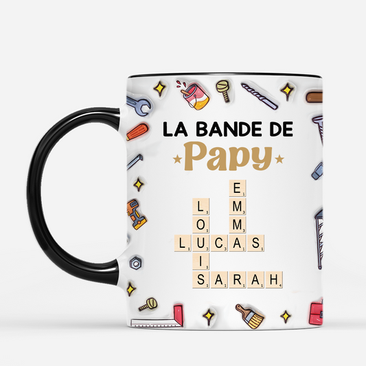 4612MFR2 effet dimpression 3d mug personnalise la bande a papa bricoleur mots croises 4612mth5b