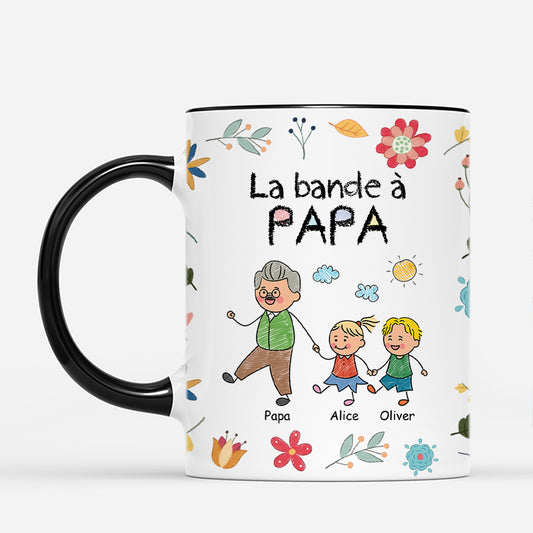 4614MFR2 mug personnalise la bande a maman fleurs dessin crayon 4614m