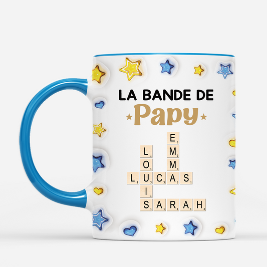 4615MFR2 effet dimpression 3d mug personnalise la bande a papa etoiles et mots croises 4615mth0b