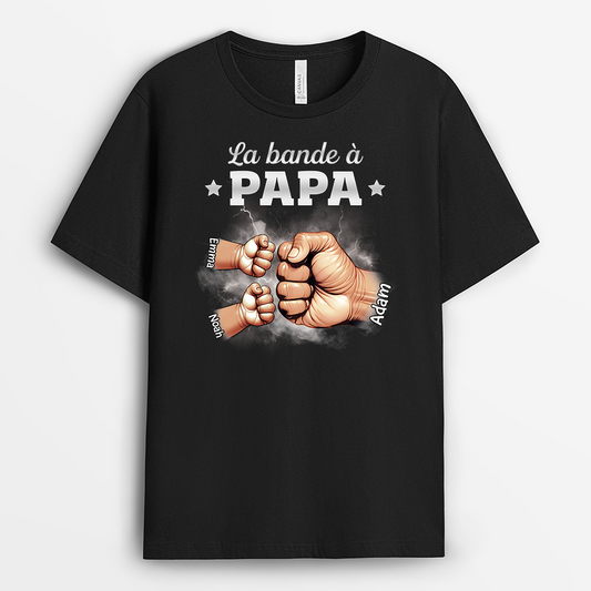 4625AFR1 t shirt personnalise la bande a papa tonnerre avec poings 4625akh5b