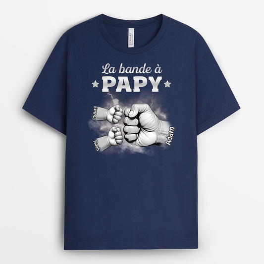 4625AFR2 t shirt personnalise la bande a papa tonnerre avec poings 4625akh5b