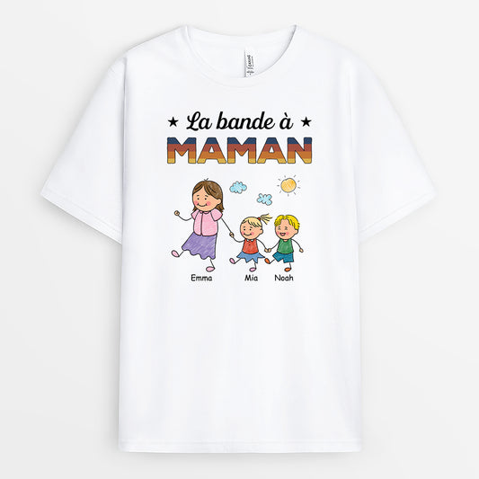 4626AFR1 t shirt personnalise la bande a maman dessin crayon colore 4626akm8a