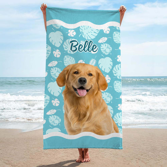 4630BFR2 serviette de plage personnalisee chat en ete 4630btm5d