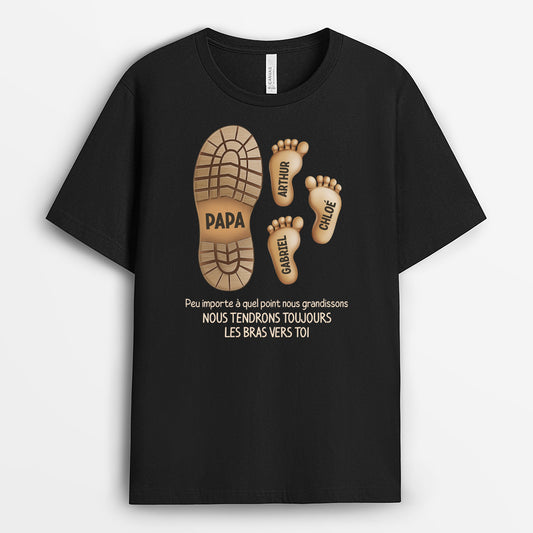 4635AFR1 t shirt personnalise pour papa peu importe a quel point je grandis 4635a86ab