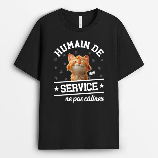 4639AFR1 t shirt personnalise chat humain de service 4639a8imd
