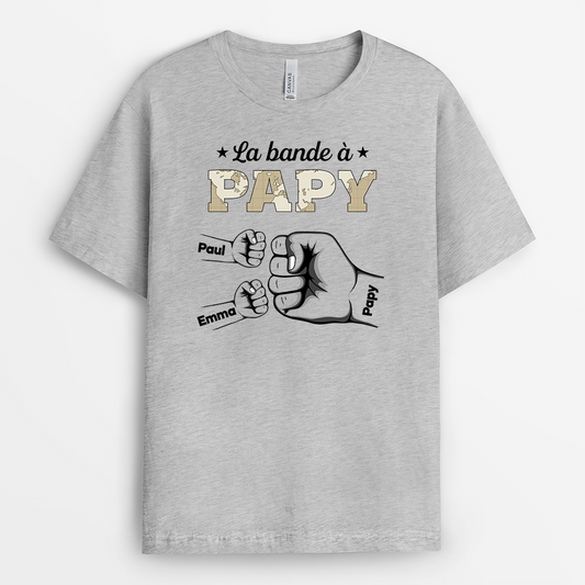 4640AFR2 T shirt Personnalise La Bande a Papa Version Carte Simple 4640a8h8b
