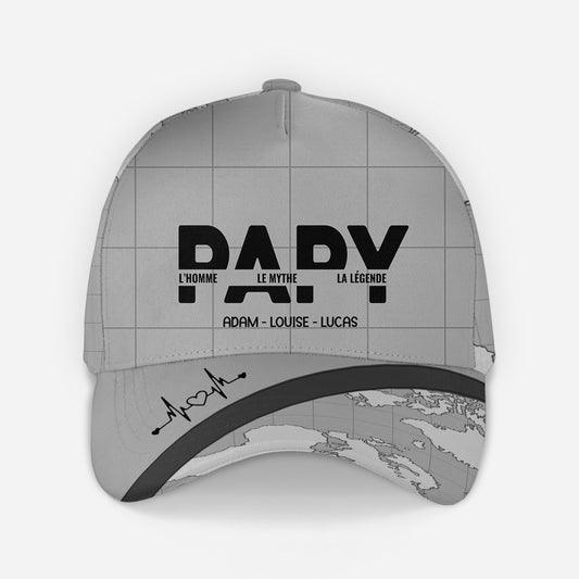 4646JFR2 casquette personnalisee pour papa lhomme le mythe la legende 4646jkgnb