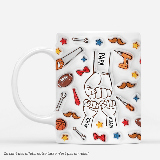 4651MFR1 effet dimpression 3d mug personnalise papa sportif 4651M5I5B
