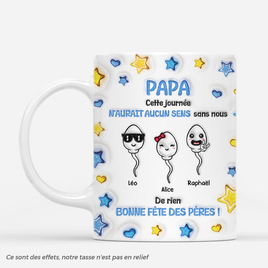 4656MFR1 effet dimpression 3d mug personnalise papa pas la sans toi 4656m6hab