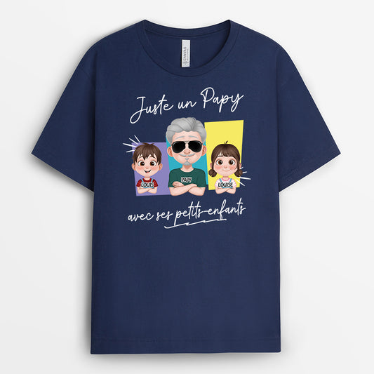 4661AFR2 t shirt personnalise juste un papa et son enfant design cartoon 4661akynb