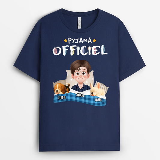 4666AFR2 tee shirt personnalise t shirt de nuit officiel chiens dormant 4666a3n0c