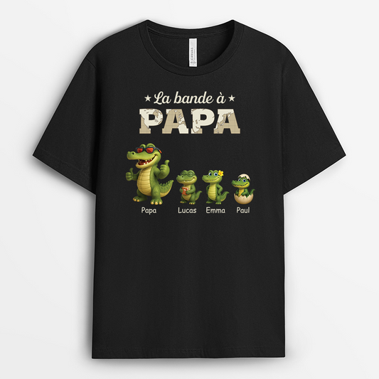 4667AFR1 t shirt personnalise la bande a papa crocodile 4667a3h5b