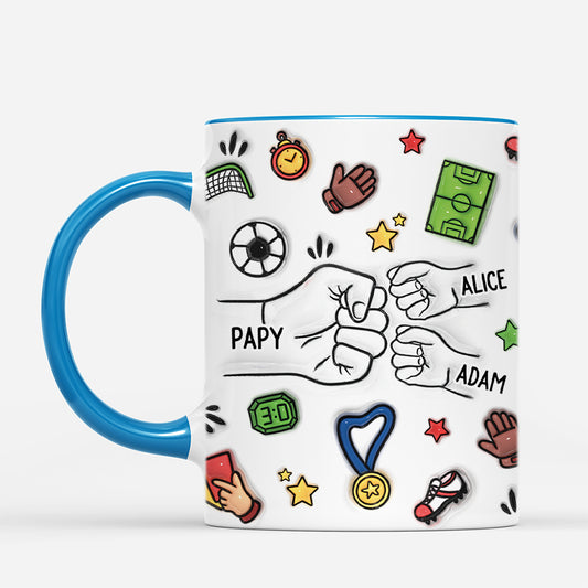 4670MFR2 effet dimpression 3d mug personnalise papa footballeur 4670m3q5b