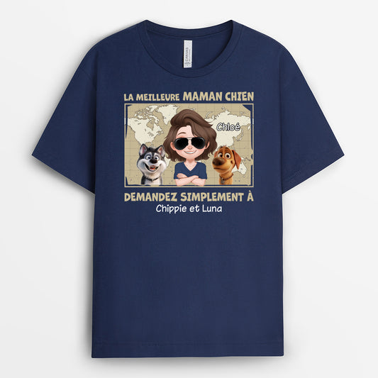 4674AFR2 tee shirt personnalise chien meilleur papa chien design carte 4674a3q0c