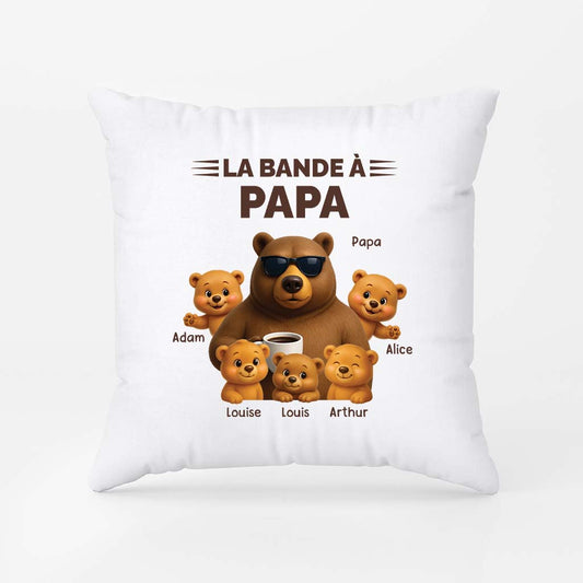 4675PFR1 coussin personnalise la bande a papy ours 4675p3t5b