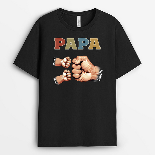4678AFR1 T shirt Personnalise Papa Colore Avec Poings Authentiques 4678AKH5B