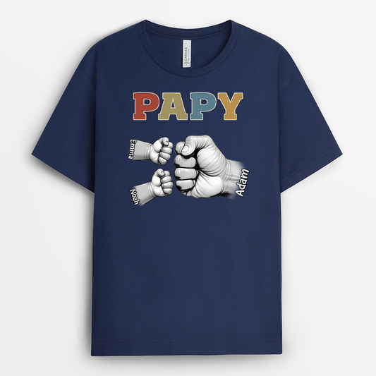 4678AFR2 T shirt Personnalise Papa Colore Avec Poings Authentiques 4678AKH5B