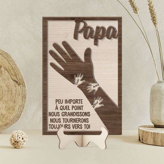 4681QFR2 plaque en bois personnalisee toujours vers toi avec mains 4681qt4na