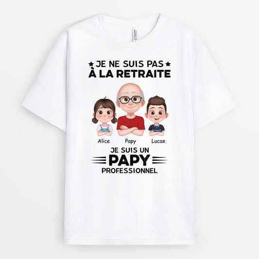 4688AFR1 t shirt personnalise papy professionnel design cartoon 4688akt0b