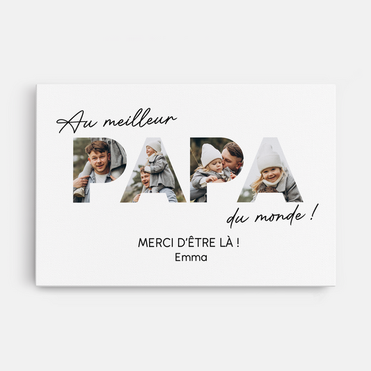 4691CFR1 toile personnalisee papa avec photo au meilleur papa 4691c8t5b_1f6a57ed 9532 41dc 8441 5adcf7d3ffe5