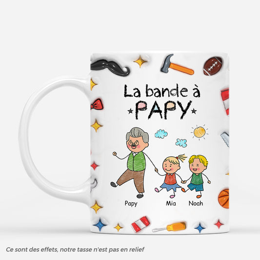 4696MFR1 effet dimpression 3d mug personnalise la bande a papy bricoleur version dessin crayon 4696mkm0b