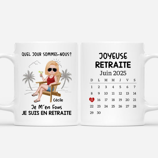 4699MFR1 mug personnalise pour femme joyeuse retraite avec calendrier 4699m6m5a