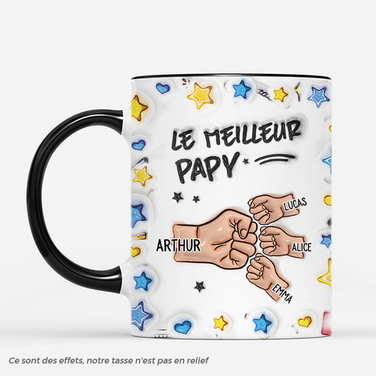 4701MFR2 effet dimpression 3d mug personnalise meilleur papa poings et etoiles 4701m6t5b