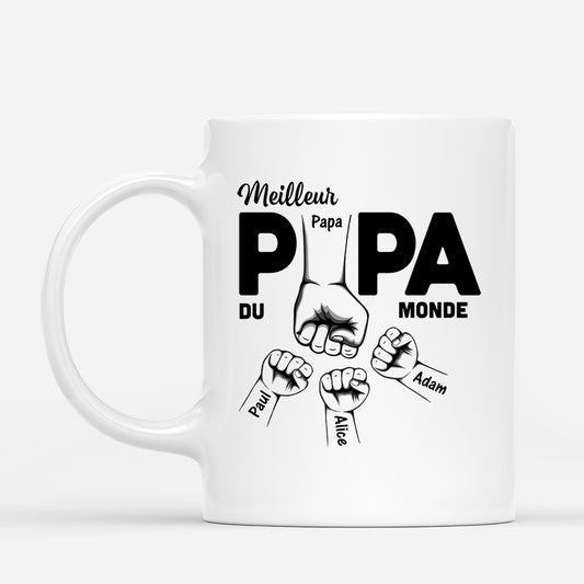4726MFR1 mug personnalise meilleur papa avec poings 4726mkq0b