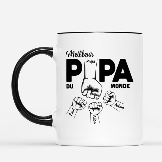 4726MFR2 mug personnalise meilleur papa avec poings 4726mkq0b