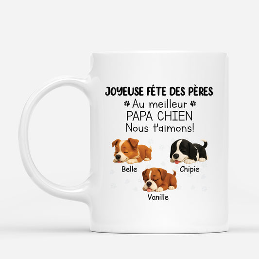4731MFR1 mug personnalise pour amoureux des chiens au meilleur papa chien 4731m8t5c
