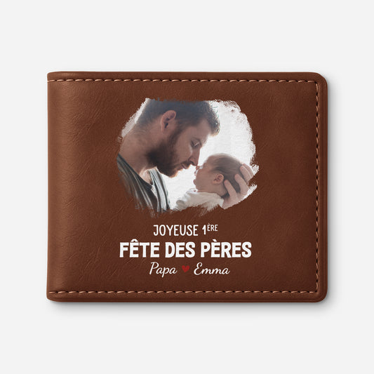 4734JFR1 portefeuille en cuir personnalise photo joyeuse premiere fete des peres 4734jkq5b