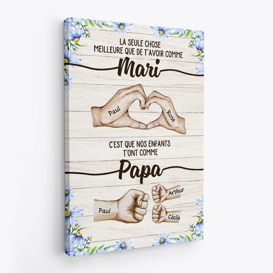 4762CFR2 toile personnalisee papa la meilleure chose 4762c6lab