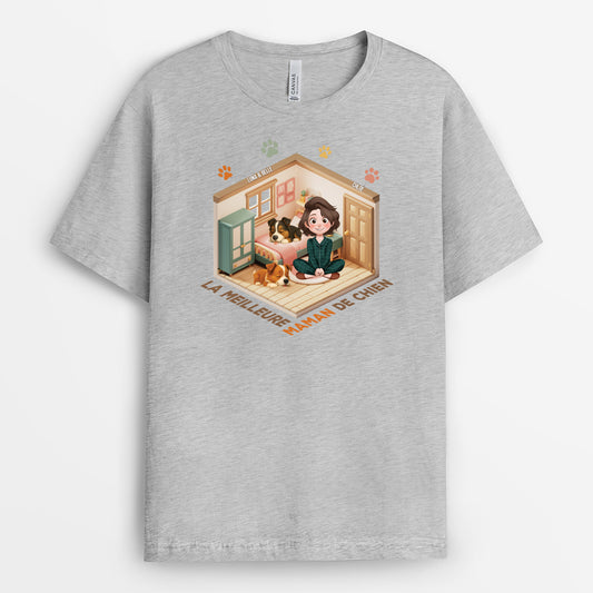 4775AFR2 t shirt pour amoureux des chiens meilleur papa chien design chambre 4775a