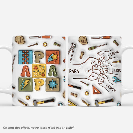 4780MFR1 effet dimpression 3d mug personnalise papa poings et outils design patchwork 4780m5q5b_ff2652b9 7003 4463 a7a7 2e25c20c56d4